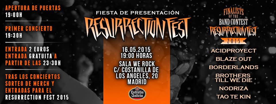 El Resurrection Fest celebra este viernes la final de su Band Contest y una fiesta oficial en Madrid