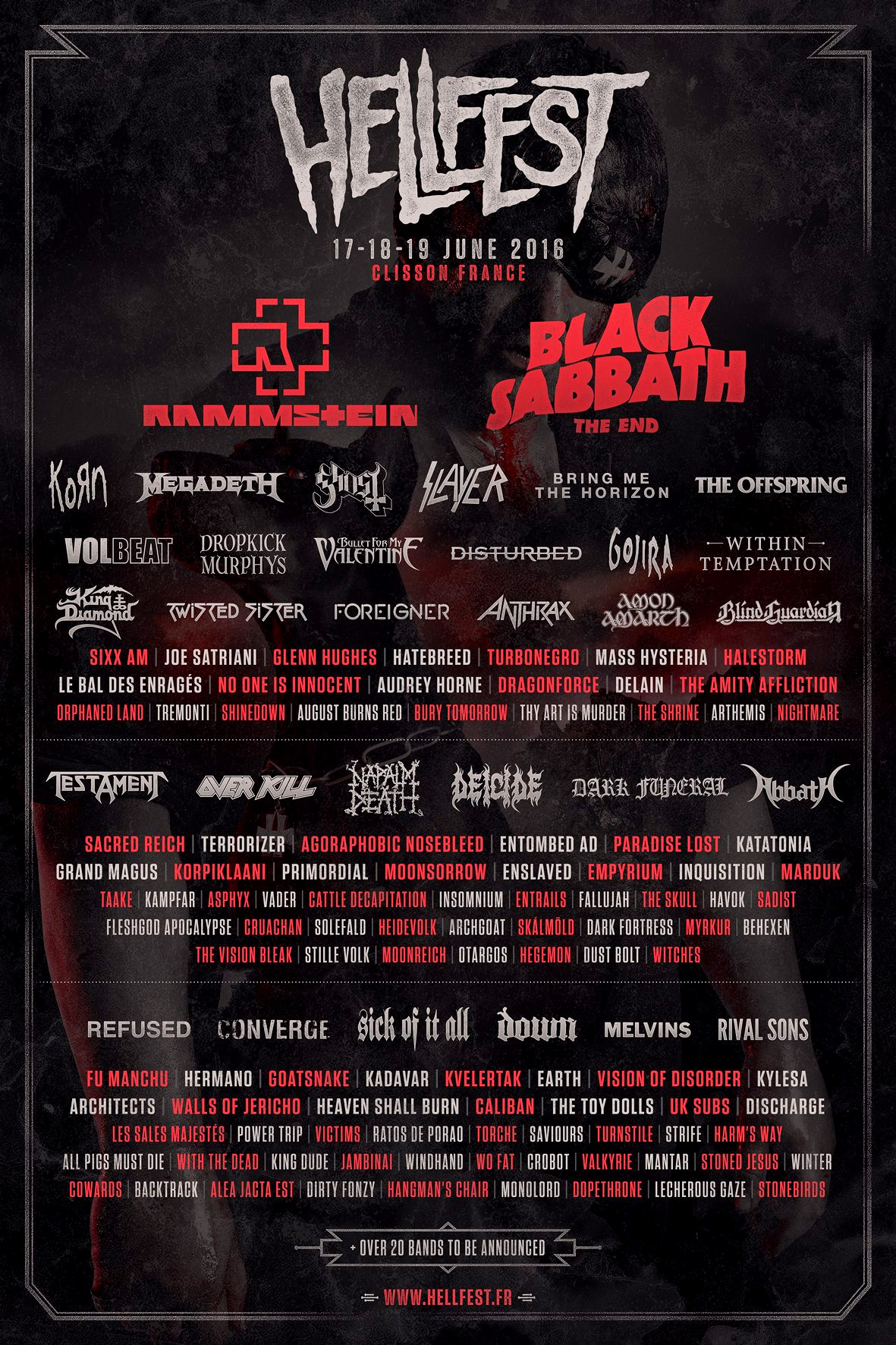 Primeros grupos confirmados para el Hellfest 2016 con Rammstein y Black Sabbath a la cabeza