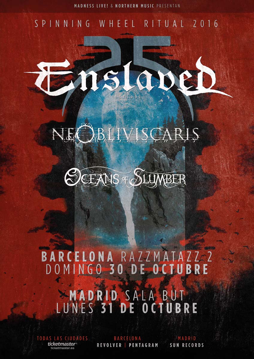 Enslaved celebrará su 25 aniversario en Madrid y Barcelona